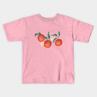 Oranges and flowers - orange Kids T-Shirt